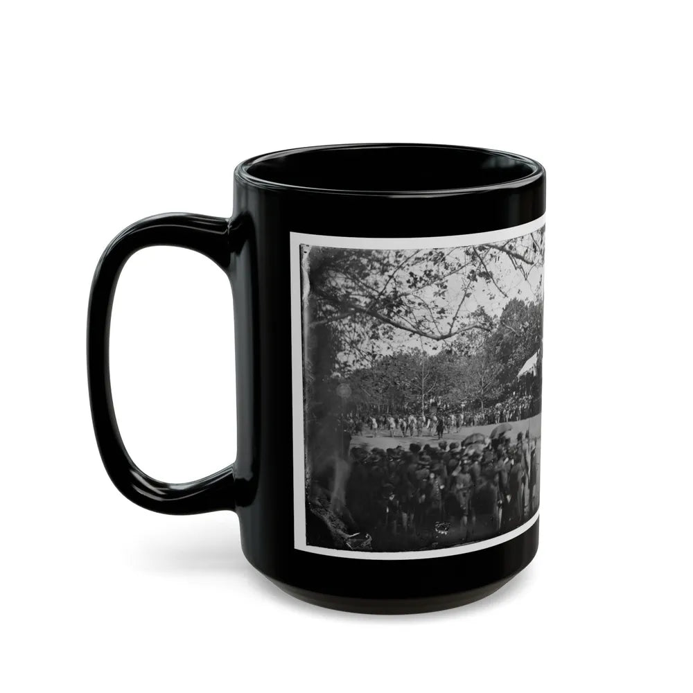 Washington, D.C. Cavalry Unit Passing Presidential Reviewing Stand (U.S. Civil War) Black Coffee Mug-Go Mug Yourself