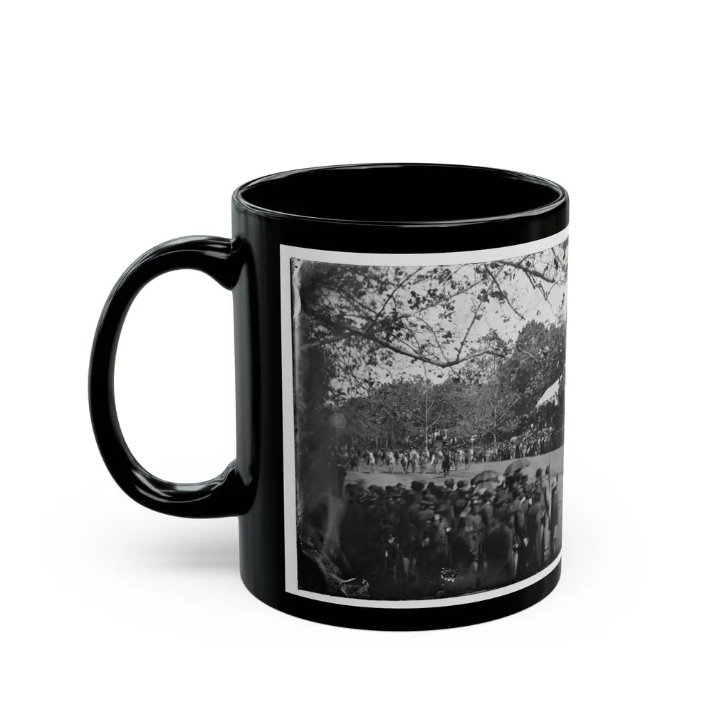 Washington, D.C. Cavalry Unit Passing Presidential Reviewing Stand (U.S. Civil War) Black Coffee Mug-Go Mug Yourself