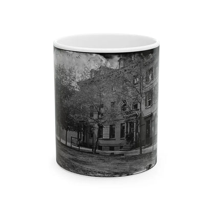 Washington, D.C. Central Office Of The Sanitary Commission, 1333 F Street, N.W. (U.S. Civil War) White Coffee Mug-11oz-Go Mug Yourself