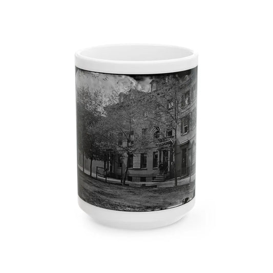 Washington, D.C. Central Office Of The Sanitary Commission, 1333 F Street, N.W. (U.S. Civil War) White Coffee Mug-15oz-Go Mug Yourself