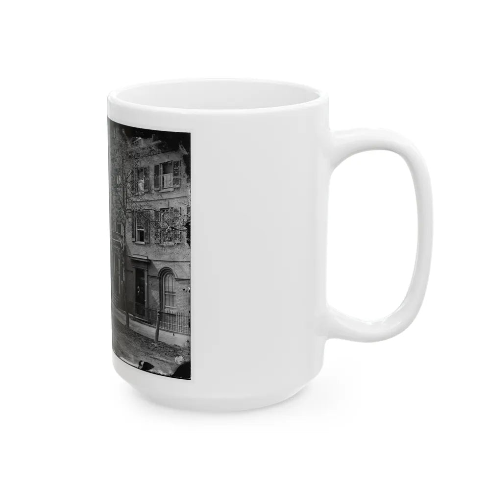 Washington, D.C. Central Office Of The Sanitary Commission, 1333 F Street, N.W. (U.S. Civil War) White Coffee Mug-Go Mug Yourself