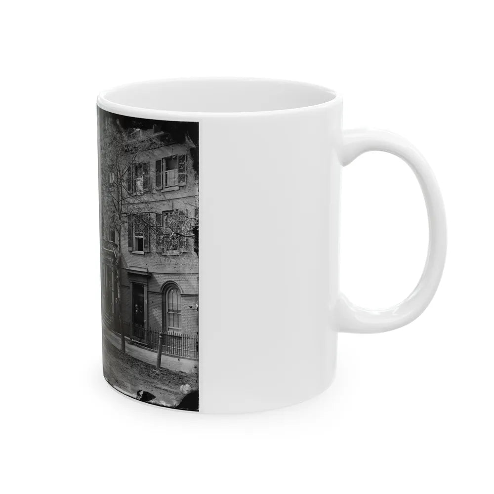 Washington, D.C. Central Office Of The Sanitary Commission, 1333 F Street, N.W. (U.S. Civil War) White Coffee Mug-Go Mug Yourself