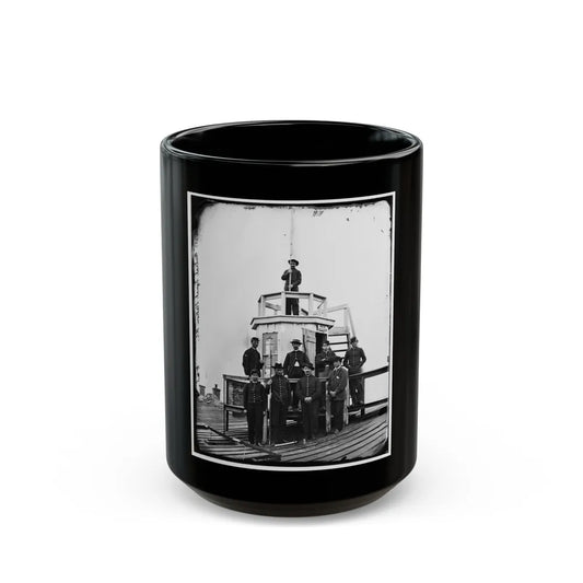 Washington, D.C. Central Signal Station, Winder Building, 17th And E Streets Nw, And Signal Corps Men (U.S. Civil War) Black Coffee Mug-15oz-Go Mug Yourself