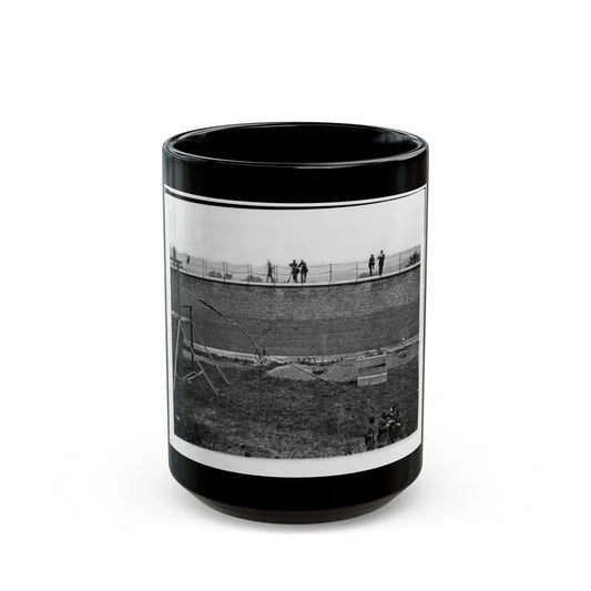 Washington, D.C. Coffins And Open Graves Ready For The Conspirators' Bodies At Right Of Scaffold (U.S. Civil War) Black Coffee Mug-15oz-Go Mug Yourself