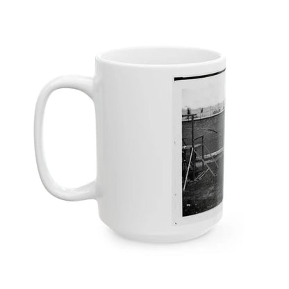 Washington, D.C. Coffins And Open Graves Ready For The Conspirators' Bodies At Right Of Scaffold (U.S. Civil War) White Coffee Mug-Go Mug Yourself