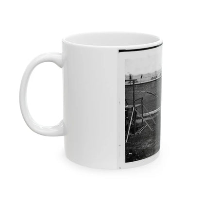 Washington, D.C. Coffins And Open Graves Ready For The Conspirators' Bodies At Right Of Scaffold (U.S. Civil War) White Coffee Mug-Go Mug Yourself