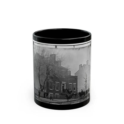 Washington, D.C. Col. Benjamin F. Fisher And Staff On Steps Of Signal Corps Headquarters, 1816 F St., Nw (U.S. Civil War) Black Coffee Mug-11oz-Go Mug Yourself
