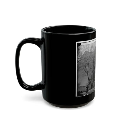 Washington, D.C. Col. Benjamin F. Fisher And Staff On Steps Of Signal Corps Headquarters, 1816 F St., Nw (U.S. Civil War) Black Coffee Mug-Go Mug Yourself