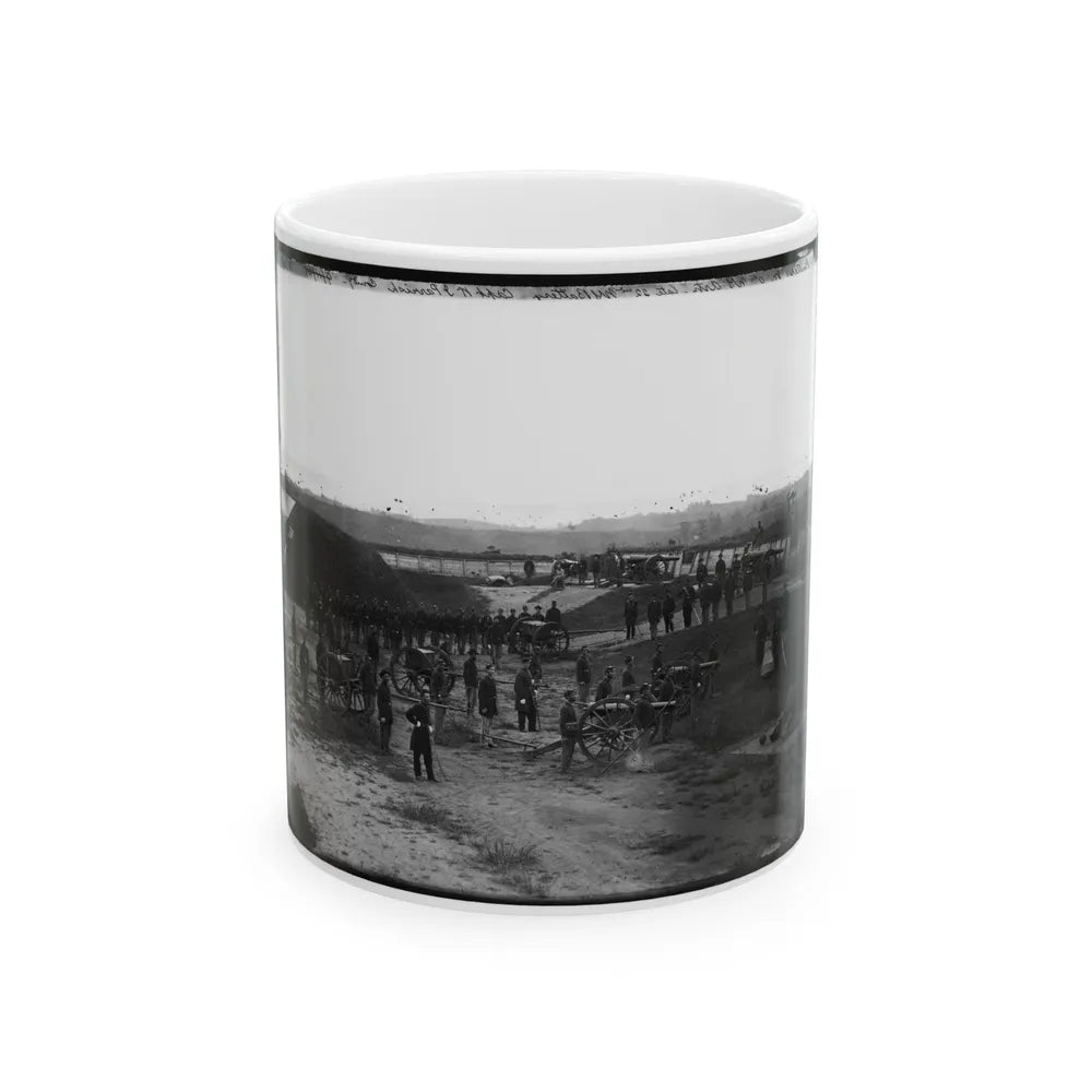 Washington, D.C. Company M, 9th New York Heavy Artillery, In A Fort (U.S. Civil War) White Coffee Mug-11oz-Go Mug Yourself