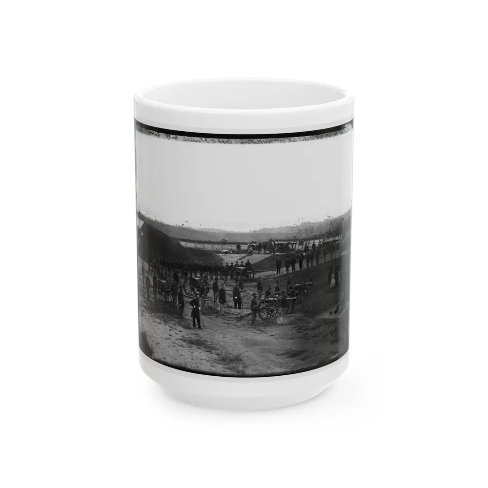 Washington, D.C. Company M, 9th New York Heavy Artillery, In A Fort (U.S. Civil War) White Coffee Mug-15oz-Go Mug Yourself