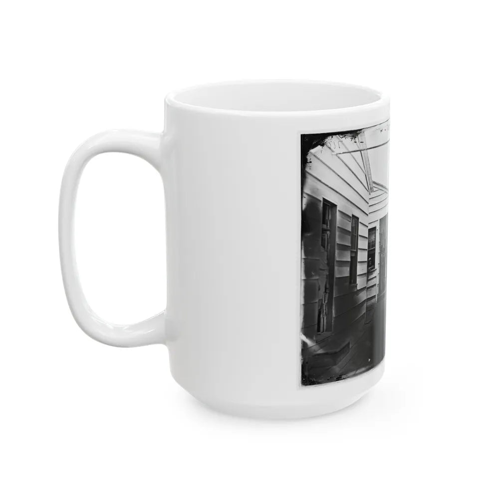 Washington, D.C. Convalescent Soldiers And Others Outside Quarters Of The Sanitary Commission Home Lodge (U.S. Civil War) White Coffee Mug-Go Mug Yourself