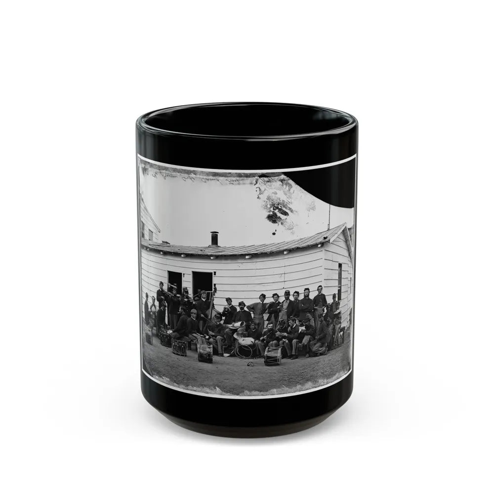 Washington, D.C. Drum Corps Of 10th Veteran Reserve Corps At Leisure (U.S. Civil War) Black Coffee Mug-15oz-Go Mug Yourself