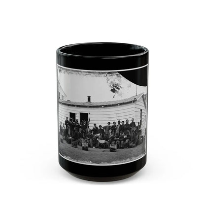 Washington, D.C. Drum Corps Of 10th Veteran Reserve Corps At Leisure (U.S. Civil War) Black Coffee Mug-15oz-Go Mug Yourself