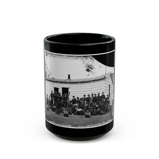 Washington, D.C. Drum Corps Of 10th Veteran Reserve Corps At Leisure (U.S. Civil War) Black Coffee Mug-15oz-Go Mug Yourself