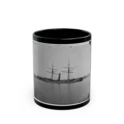 Washington, D.C. Ex-Confederate Iron-Clad Ram Stonewall At Anchor; U.S. Capitol In The Background (U.S. Civil War) Black Coffee Mug-11oz-Go Mug Yourself