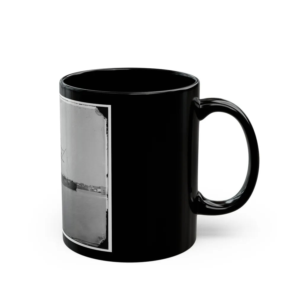 Washington, D.C. Ex-Confederate Iron-Clad Ram Stonewall At Anchor; U.S. Capitol In The Background (U.S. Civil War) Black Coffee Mug-Go Mug Yourself