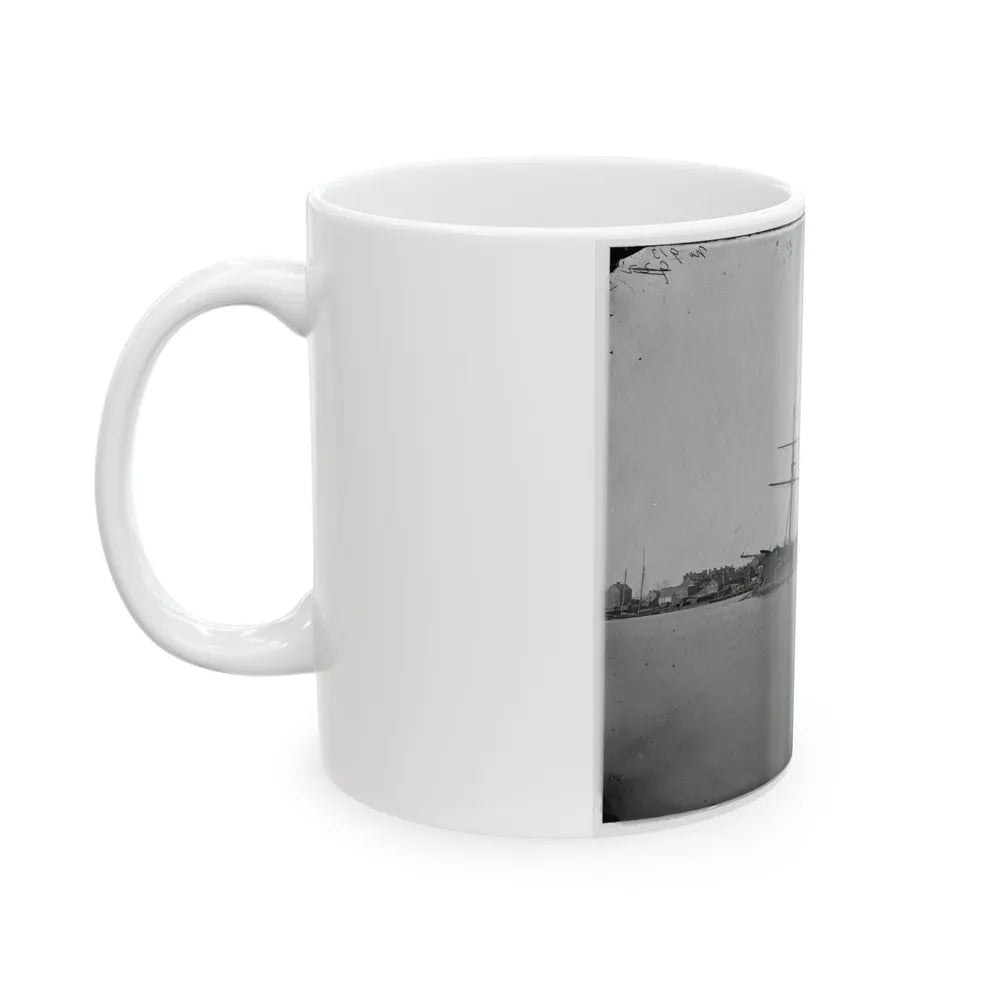 Washington, D.C. Ex-Confederate Iron-Clad Ram Stonewall At Anchor; U.S. Capitol In The Background (U.S. Civil War) White Coffee Mug-Go Mug Yourself