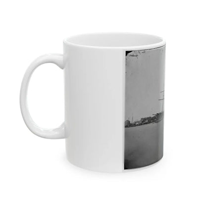 Washington, D.C. Ex-Confederate Iron-Clad Ram Stonewall At Anchor; U.S. Capitol In The Background (U.S. Civil War) White Coffee Mug-Go Mug Yourself