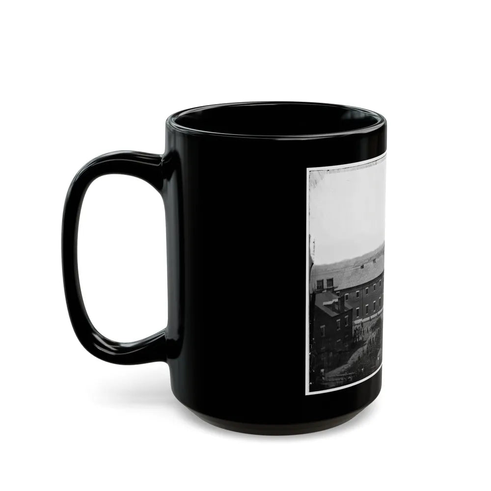 Washington, D.C. Execution Of The Conspirators Scaffold In Use And Crowd In The Yard, Seen From The Roof Of The Arsenal (U.S. Civil War) Black Coffee Mug-Go Mug Yourself