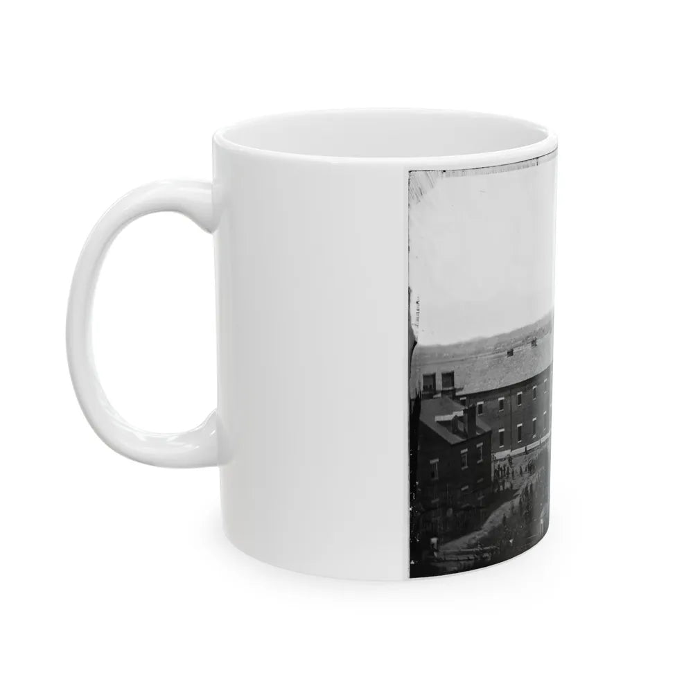 Washington, D.C. Execution Of The Conspirators Scaffold In Use And Crowd In The Yard, Seen From The Roof Of The Arsenal (U.S. Civil War) White Coffee Mug-Go Mug Yourself