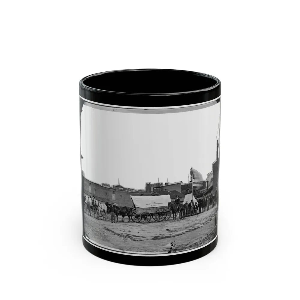 Washington, D.C. Field Relief Wagons And Workers Of U.S. Sanitary Commission (U.S. Civil War) Black Coffee Mug-11oz-Go Mug Yourself