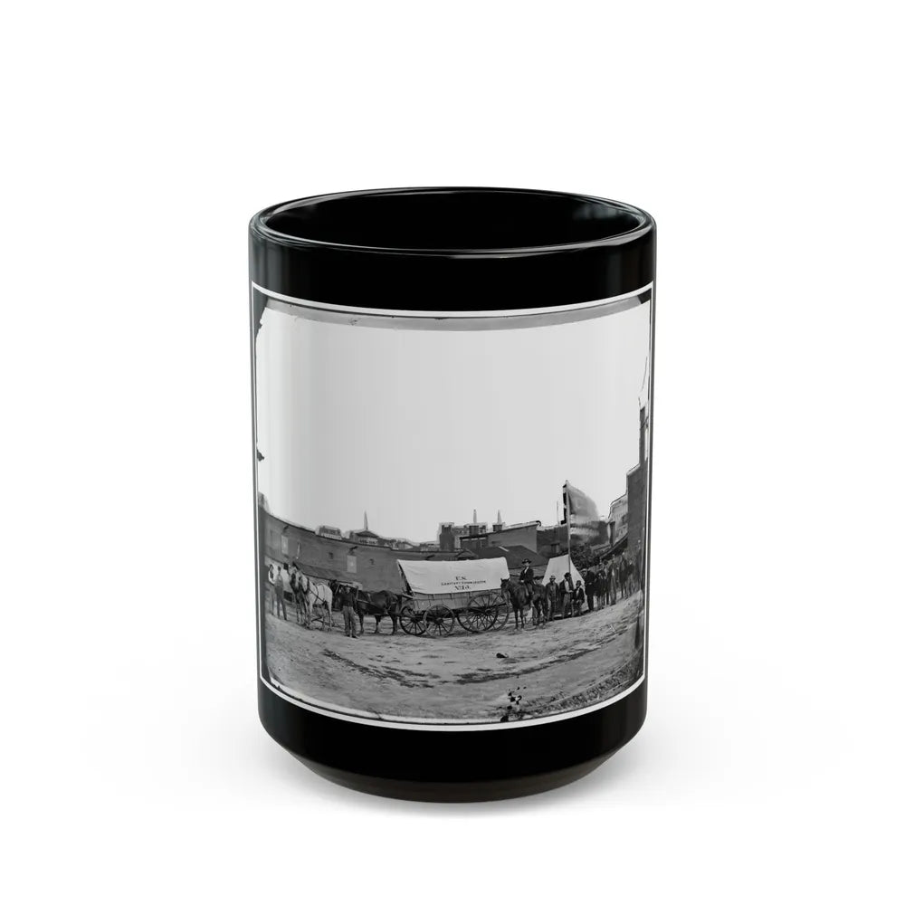 Washington, D.C. Field Relief Wagons And Workers Of U.S. Sanitary Commission (U.S. Civil War) Black Coffee Mug-15oz-Go Mug Yourself