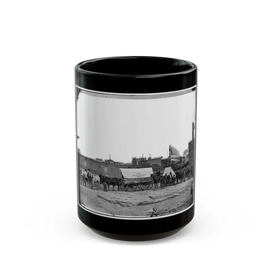 Washington, D.C. Field Relief Wagons And Workers Of U.S. Sanitary Commission (U.S. Civil War) Black Coffee Mug-15oz-Go Mug Yourself