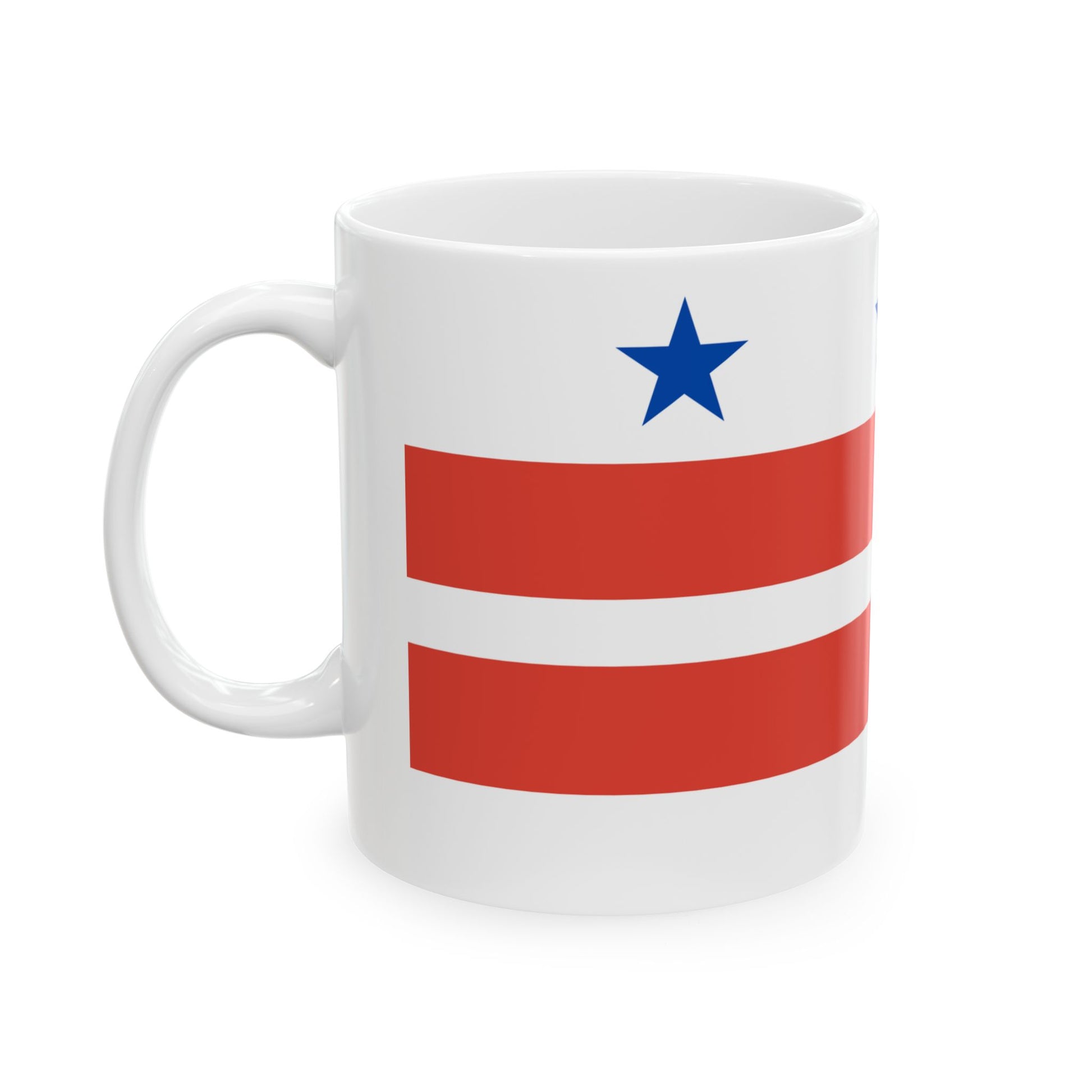 Washington D.C. Flag design Charles Dunn 1924 (United States) White Coffee Mug-Go Mug Yourself
