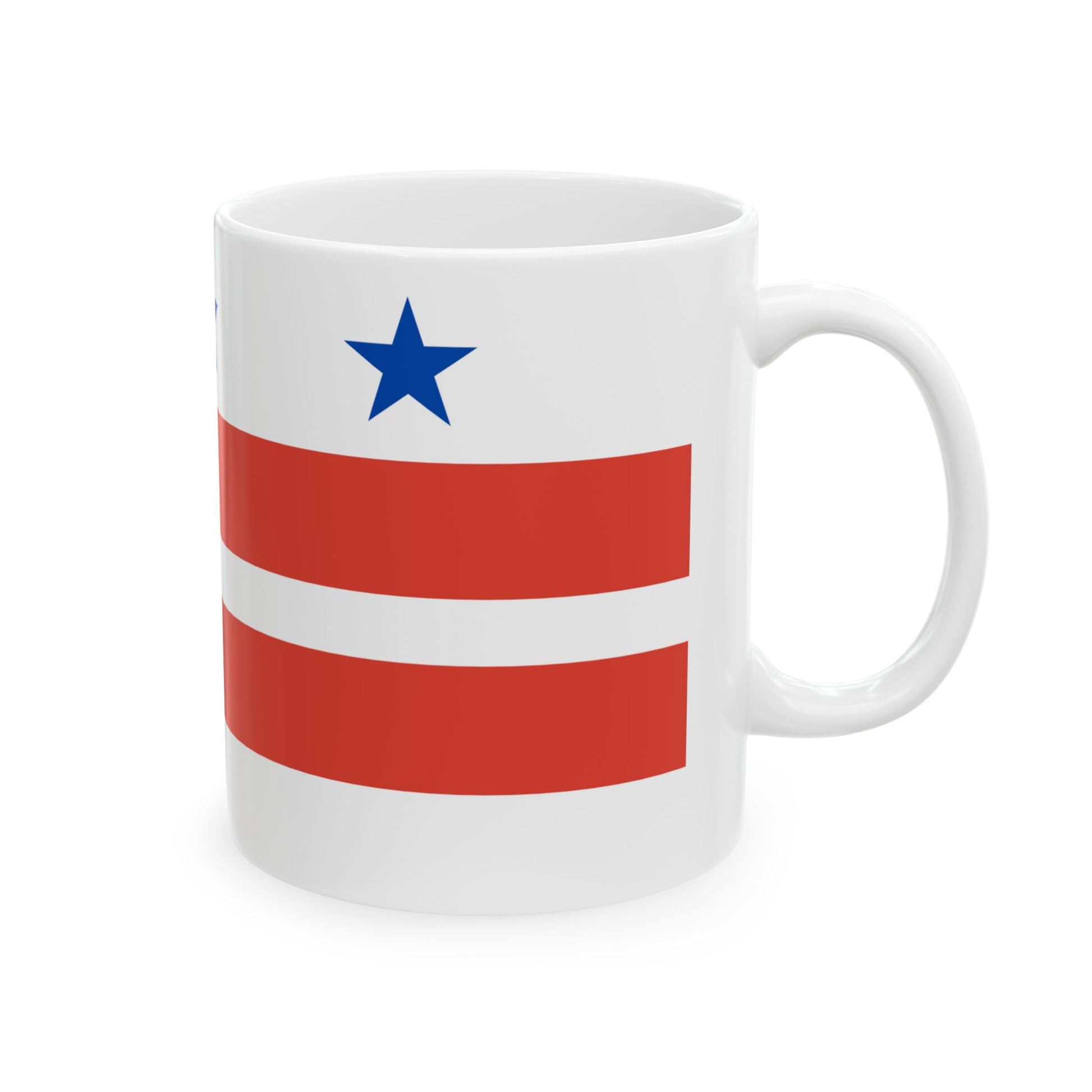 Washington D.C. Flag design Charles Dunn 1924 (United States) White Coffee Mug-Go Mug Yourself