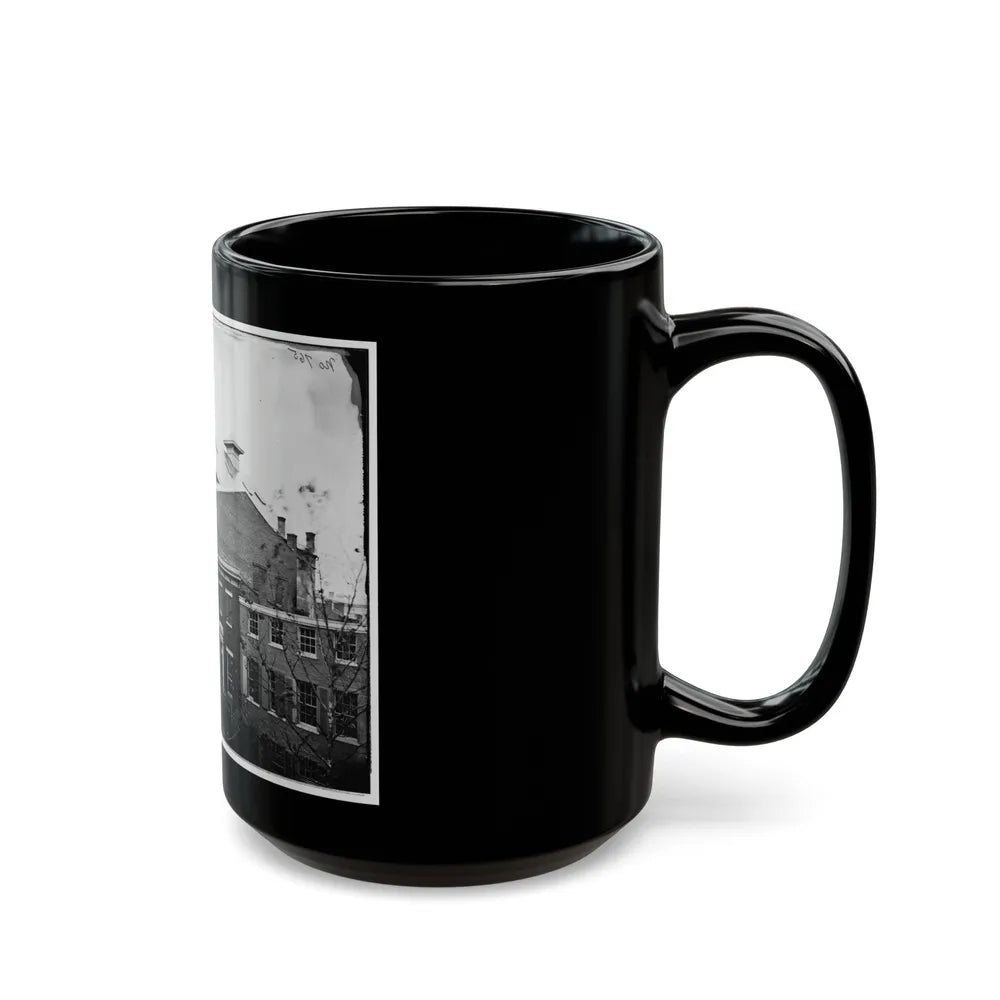 Washington, D.C. Ford's Theater With Guards Posted At Entrance And Crepe Draped From Windows (U.S. Civil War) Black Coffee Mug-Go Mug Yourself