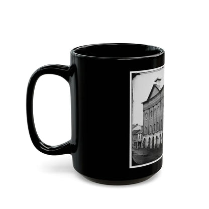 Washington, D.C. Ford's Theater With Guards Posted At Entrance And Crepe Draped From Windows (U.S. Civil War) Black Coffee Mug-Go Mug Yourself