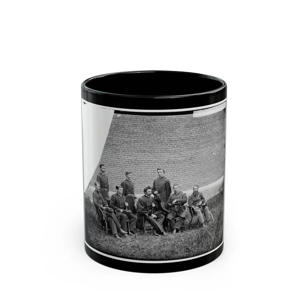 Washington, D.C. Gen. John F. Hartranft And Staff, Responsible For Securing The Conspirators At The Arsenal (U.S. Civil War) Black Coffee Mug-11oz-Go Mug Yourself