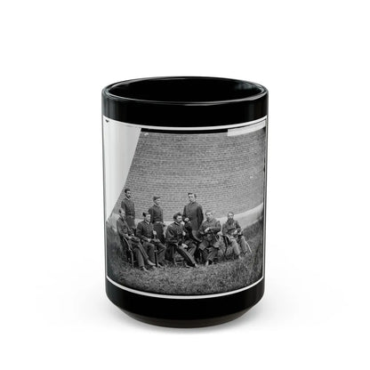 Washington, D.C. Gen. John F. Hartranft And Staff, Responsible For Securing The Conspirators At The Arsenal (U.S. Civil War) Black Coffee Mug-15oz-Go Mug Yourself