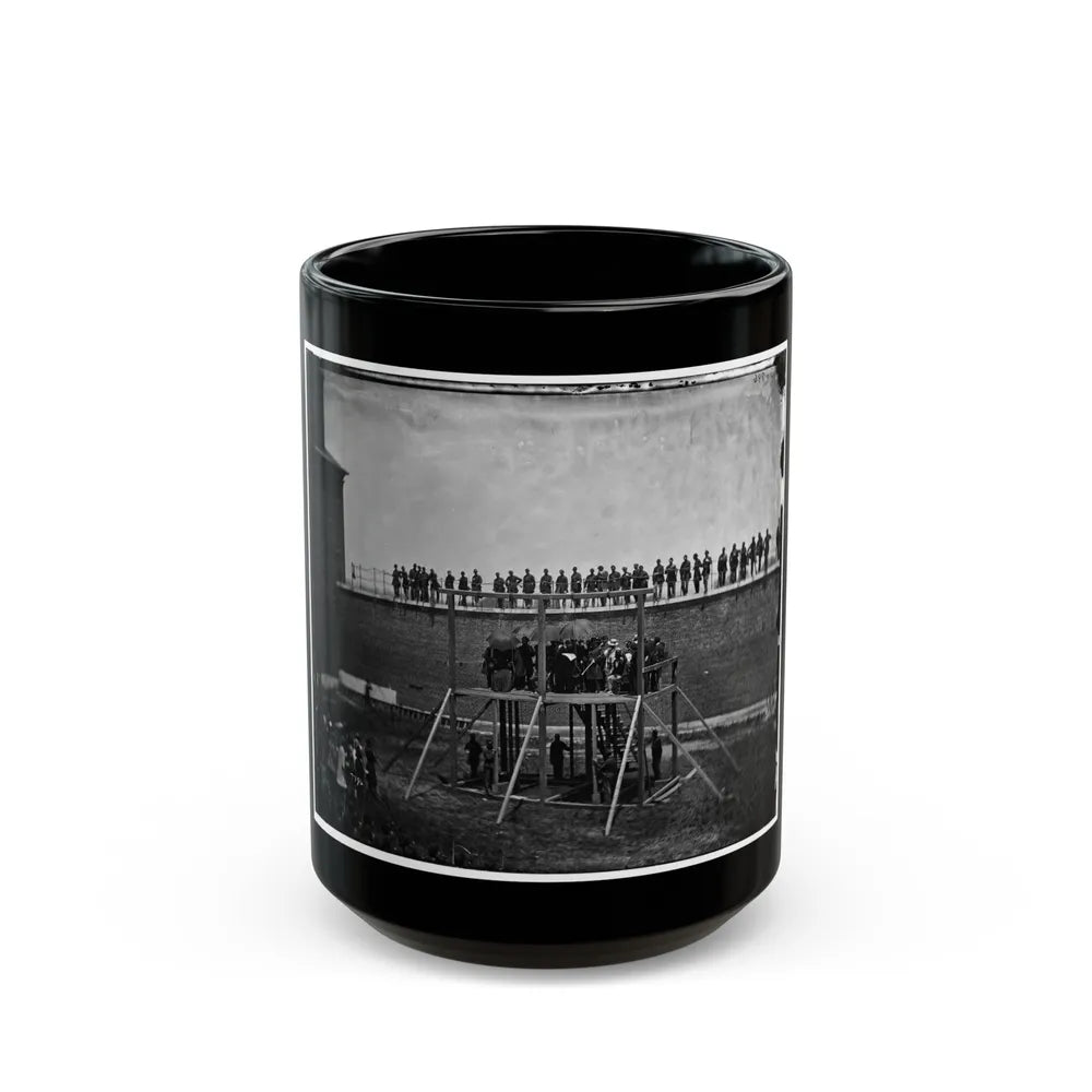 Washington, D.C. Gen. John F. Hartranft Reading The Death Warrant To The Conspirators On The Scaffold (U.S. Civil War) Black Coffee Mug-15oz-Go Mug Yourself
