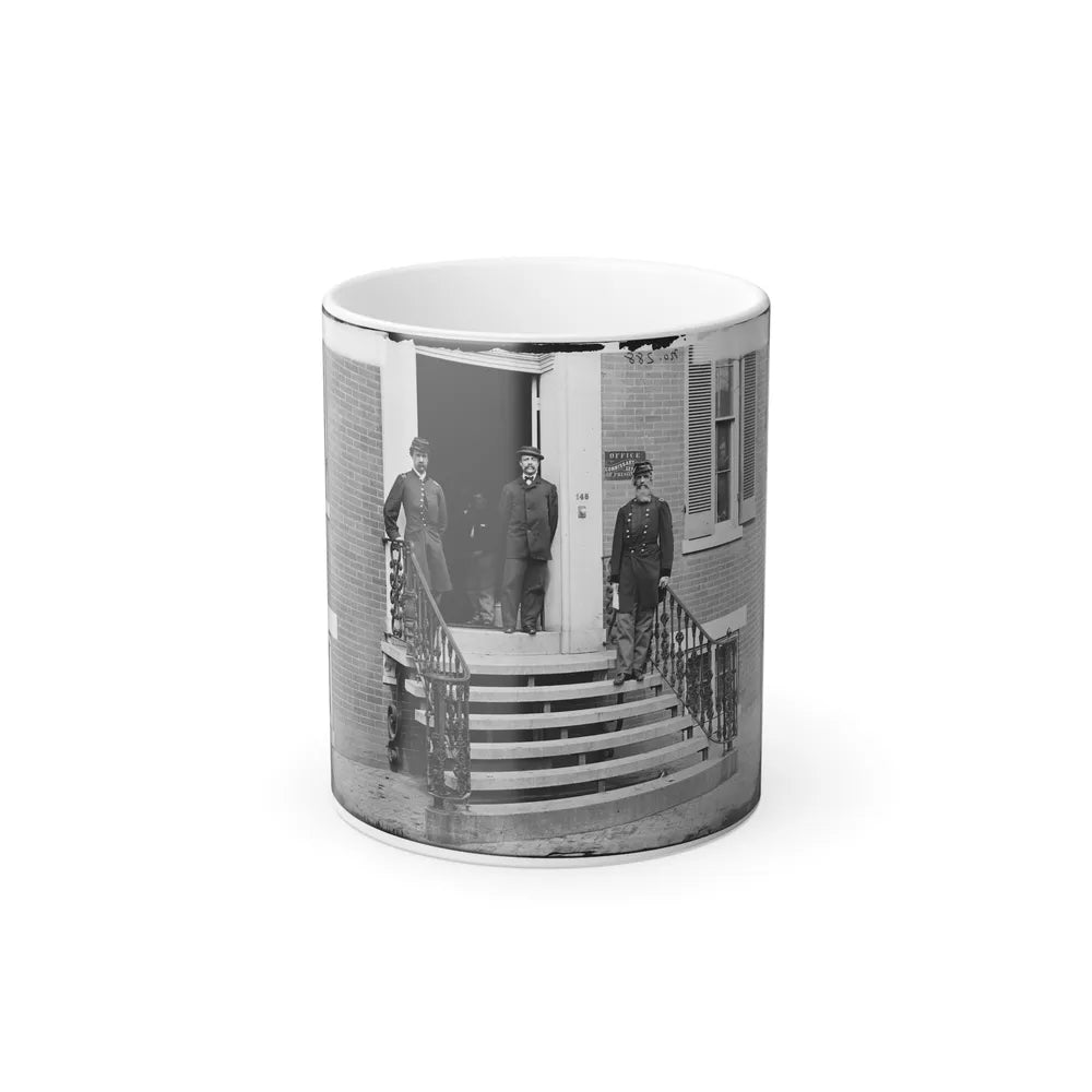Washington, D.C. Gen. William Hoffman, Commissary General of Prisoners (At Right) and Staff on Steps of Office, F. St. At 20Th Nw (U.S. Civil War) Color Changing Coffee Mug 11oz-11oz-Go Mug Yourself