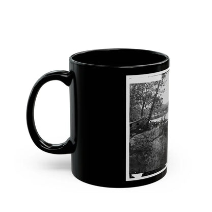 Washington, D.C. Georgetown Ferry-Boat Carrying Wagons, And Aqueduct Bridge Beyond, From Rocks On Mason's Island (U.S. Civil War) Black Coffee Mug-Go Mug Yourself