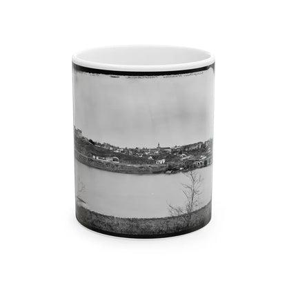 Washington, D.C. Georgetown From The Virginia Bank; Aqueduct Bridge At The Extreme Right (U.S. Civil War) White Coffee Mug-11oz-Go Mug Yourself