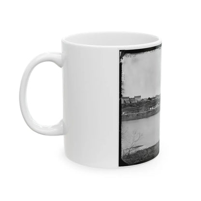 Washington, D.C. Georgetown From The Virginia Bank; Aqueduct Bridge At The Extreme Right (U.S. Civil War) White Coffee Mug-Go Mug Yourself