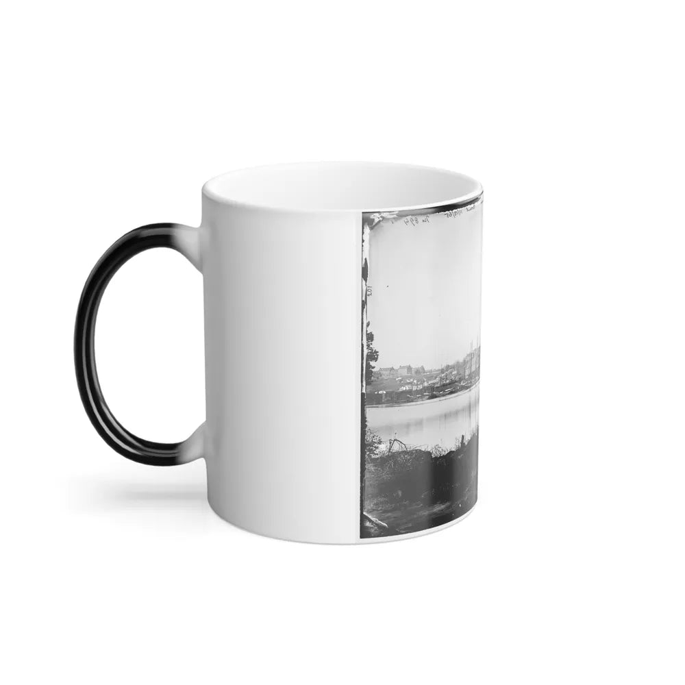 Washington, D.C. Georgetown Waterfront With Sailing Vessels, Seen From Mason's Island (U.S. Civil War) Color Changing Coffee Mug 11oz-Go Mug Yourself