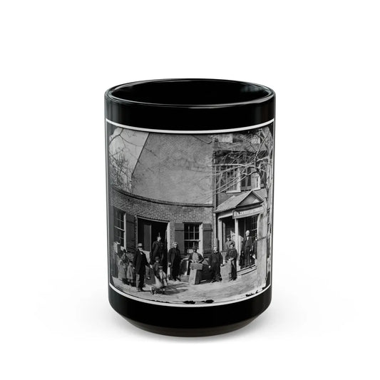 Washington, D.C. Group Before Office Of U.S. Christian Commission, 8th And H Sts. Nw (U.S. Civil War) Black Coffee Mug-15oz-Go Mug Yourself