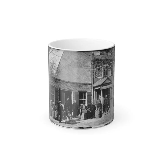 Washington, D.C. Group Before Office of U.S. Christian Commission, 8Th and H Sts. Nw (U.S. Civil War) Color Changing Coffee Mug 11oz-11oz-Go Mug Yourself