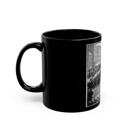 Washington, D.C. Group Of Ambulances Followed By Band And Infantry Units On Pennsylvania Avenue Near The Treasury (U.S. Civil War) Black Coffee Mug-Go Mug Yourself