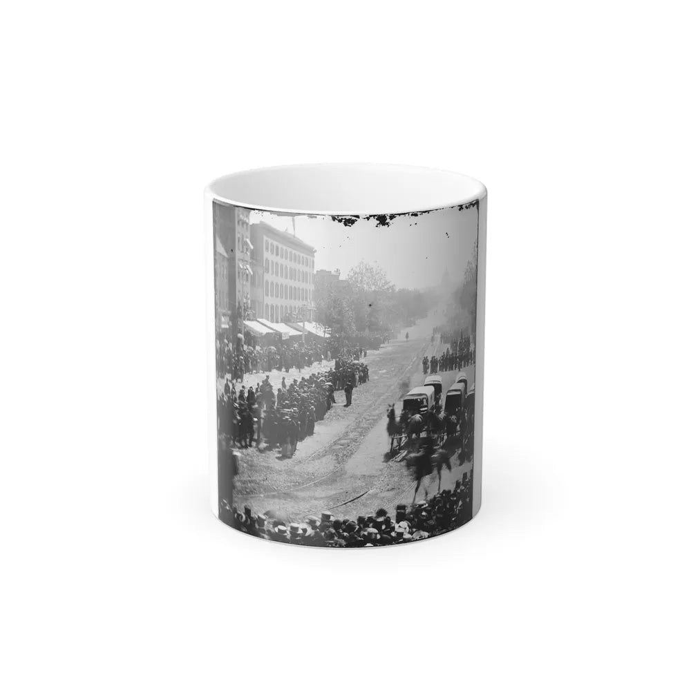 Washington, D.C. Group of Ambulances Followed by Band and Infantry Units on Pennsylvania Avenue Near the Treasury (U.S. Civil War) Color Changing Coffee Mug 11oz-11oz-Go Mug Yourself