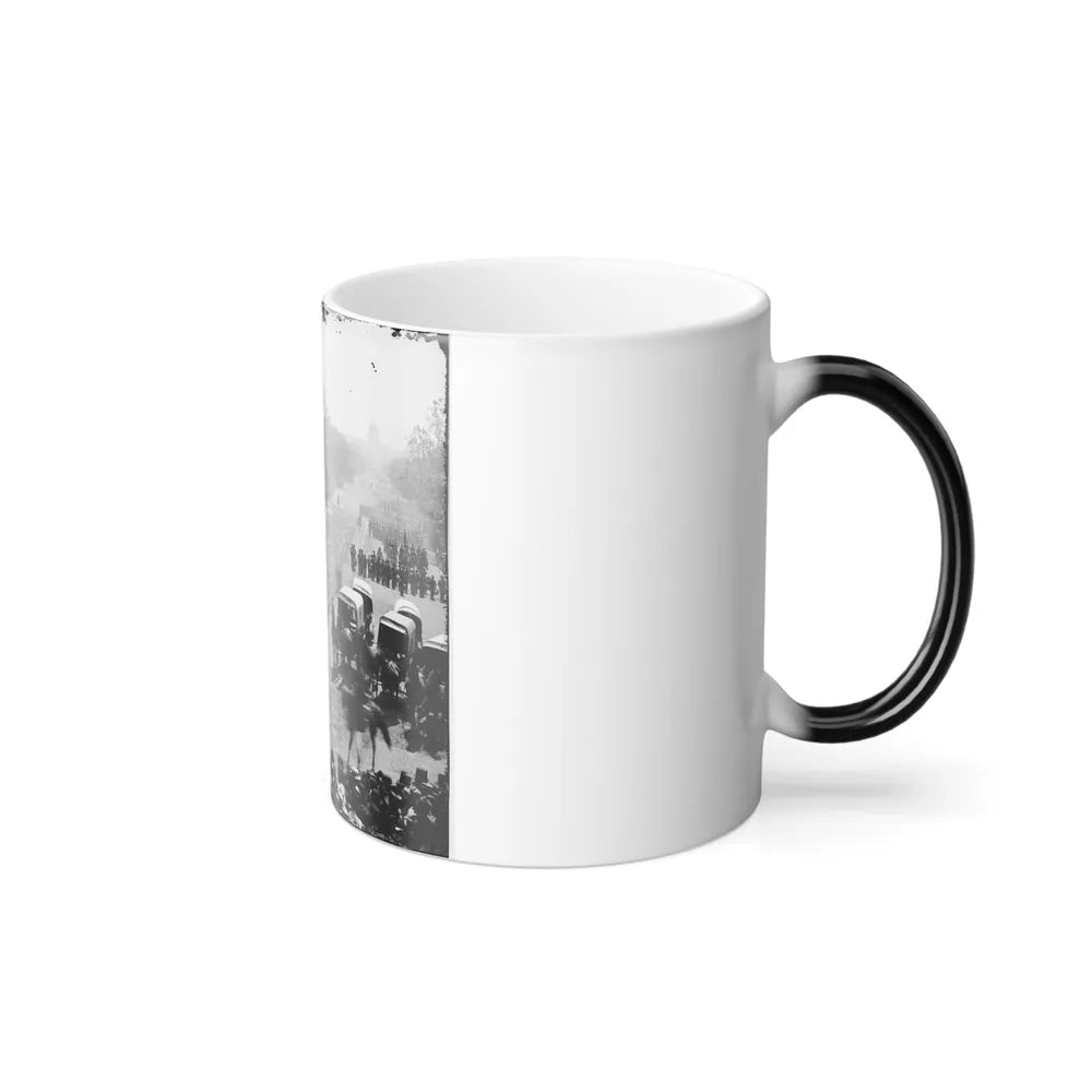 Washington, D.C. Group of Ambulances Followed by Band and Infantry Units on Pennsylvania Avenue Near the Treasury (U.S. Civil War) Color Changing Coffee Mug 11oz-Go Mug Yourself