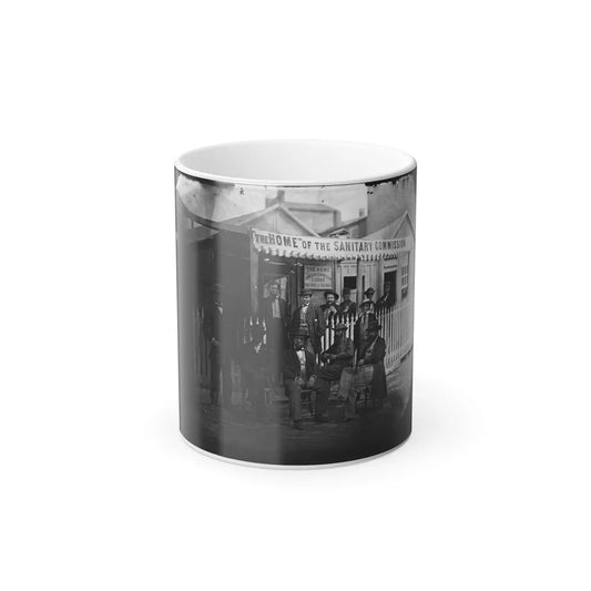 Washington, D.C. Group of Sanitary Commission Workers at the Entrance of the Home Lodge (U.S. Civil War) Color Changing Coffee Mug 11oz-11oz-Go Mug Yourself
