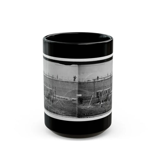 Washington, D.C. Hanging Bodies Of The Conspirators; Guards Only In Yard (U.S. Civil War) Black Coffee Mug-15oz-Go Mug Yourself