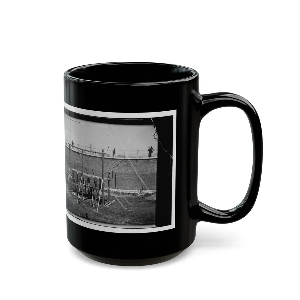 Washington, D.C. Hanging Bodies Of The Conspirators; Guards Only In Yard (U.S. Civil War) Black Coffee Mug-Go Mug Yourself