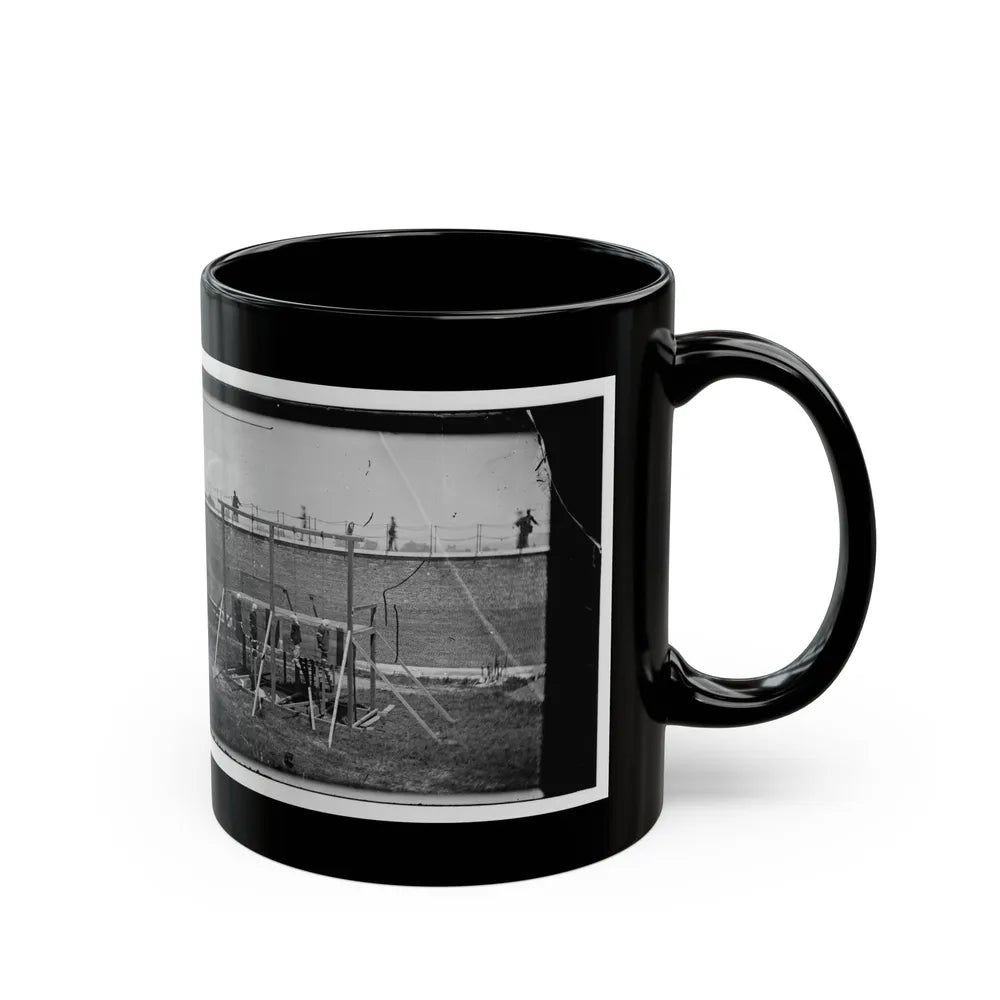 Washington, D.C. Hanging Bodies Of The Conspirators; Guards Only In Yard (U.S. Civil War) Black Coffee Mug-Go Mug Yourself