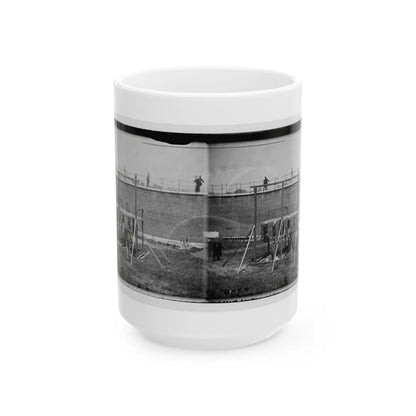 Washington, D.C. Hanging Bodies Of The Conspirators; Guards Only In Yard (U.S. Civil War) White Coffee Mug-15oz-Go Mug Yourself