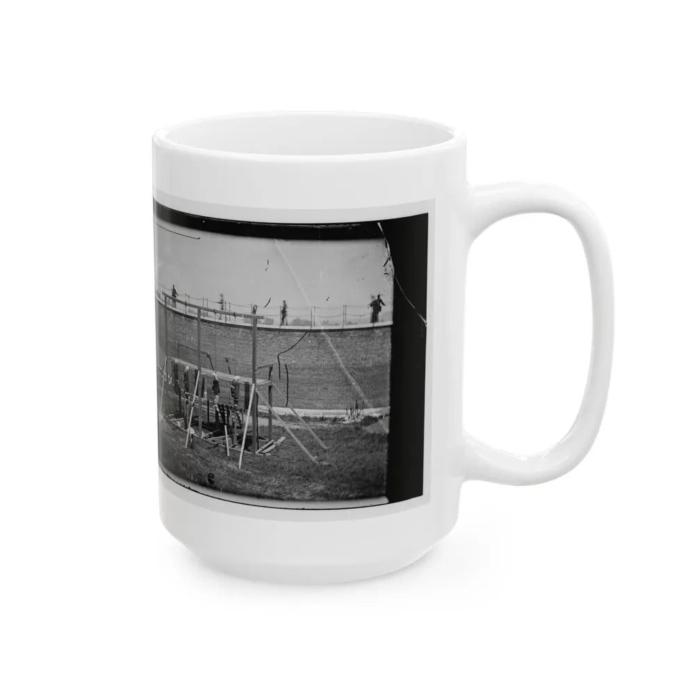 Washington, D.C. Hanging Bodies Of The Conspirators; Guards Only In Yard (U.S. Civil War) White Coffee Mug-Go Mug Yourself